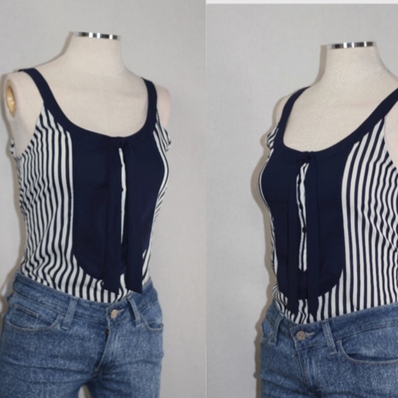 BB Dakota Blue & White Top - Picture 10 of 12